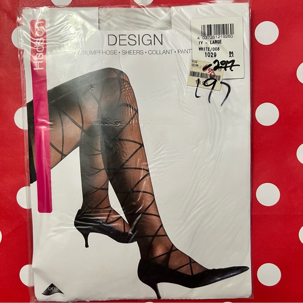 Vintage Hudson sheer design crossover pantyhose